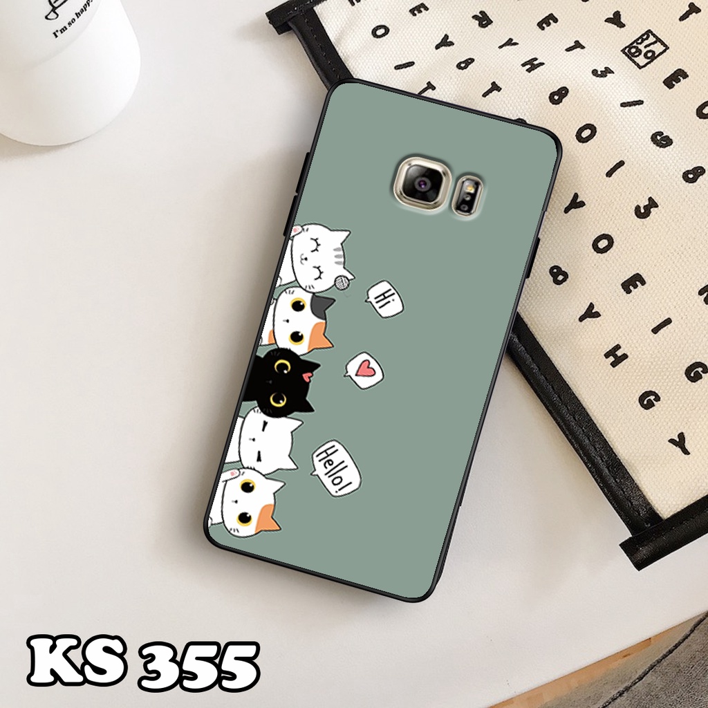 Ốp lưng Samsung Note 5 - Samsung Note 4 - Samsung Note 3 - Ốp in hình Cat&amp;Bear đáng yêu - Chất liệu TPU siêu bền