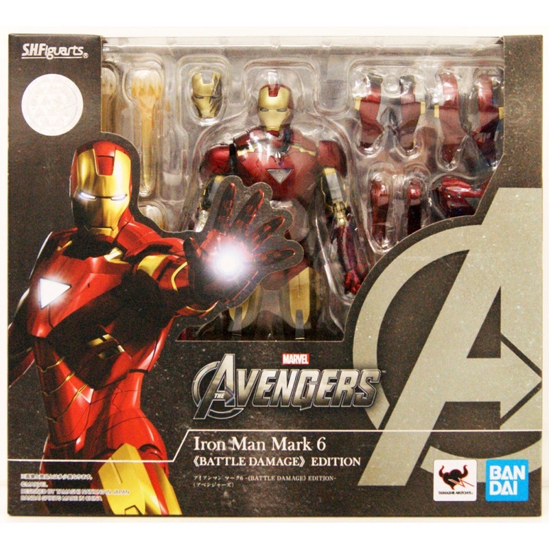 Mô hình Sh Figuarts chính hãng Bandai - IronMan Mark 6 Battle Damage