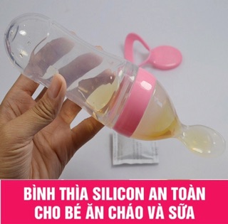 Bình thìa silicon ăn dặm cho bé