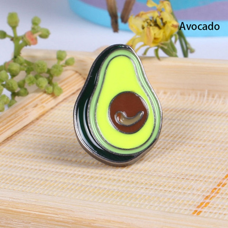 Ghim Cài Áo Hình Quả Bơ / Dứa Tráng Men Thời Trang Cho Nữ