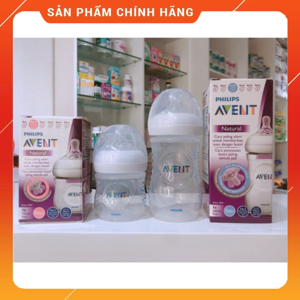 Bình sữa Avent Natural nhựa không BPA