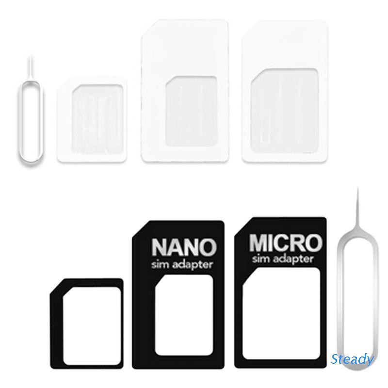 Đầu chuyển đổi thẻ sim nano 4 trong 1 tiêu chuẩn micro thích hợp cho Iphone Samsung 4g Lte