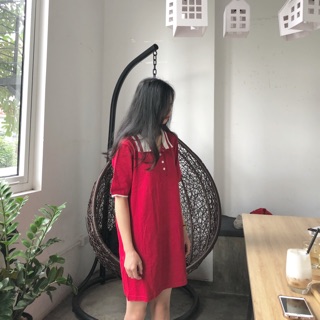 [ ẢNH THẬT ] VÁY DÁNG SUÔNG CỔ ÁO POLO