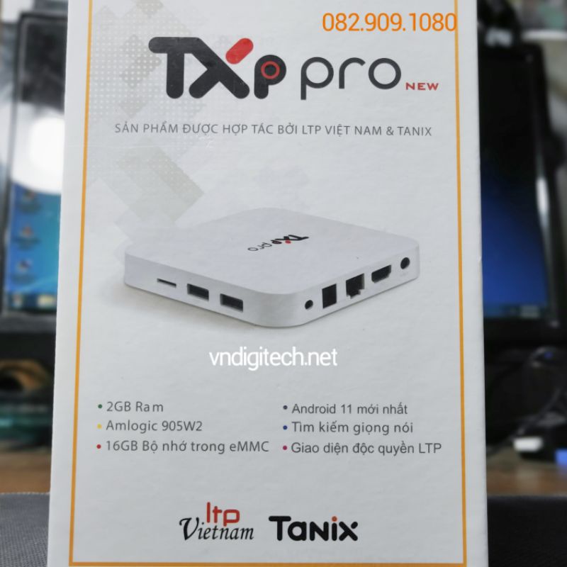 Android box Tanix TXP PRO New 2022 - TV BOX GIÁ RẺ CHÍNH HÃNG LTP Việt Nam (Aml S905W2-2Gb-16Gb-ATV11 with Voice)