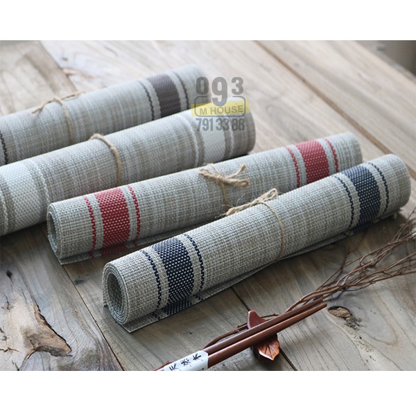 Combo 4 Tấm Lót Bàn Ăn Sọc Ngang 2s | BigBuy360 - bigbuy360.vn