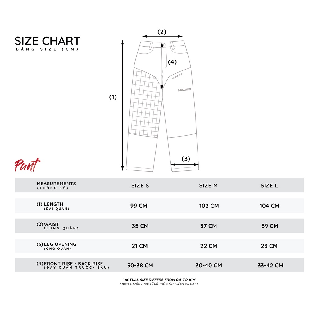 Quần Dài Vải Kaki Unisex CHESS ZIP HADES Brand Chính Hãng