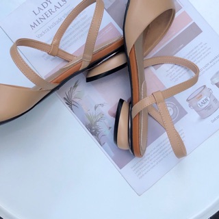 Sandal Nữ Gót thấp 3cm Bít Mũi Nhọn/ Giày nữ công sở
