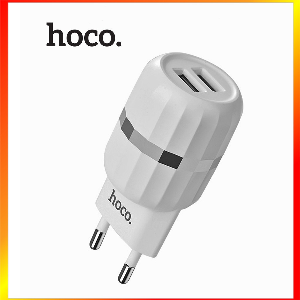 Adapter Hoco C41A, 2 cổng USB Sạc nhanh 5V/2.4A tương thích rộng - SmartShop