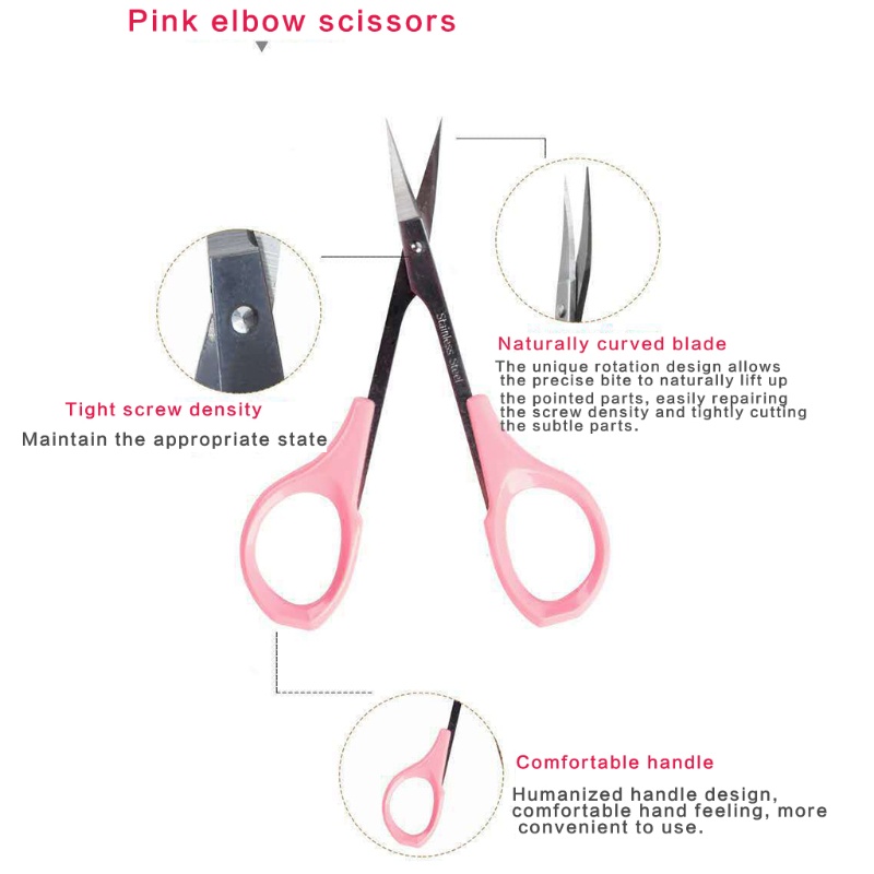 [Hàng mới về] Kéo cắt tỉa lông mày/tóc/ria mép/lông mũi bằng thép không gỉ