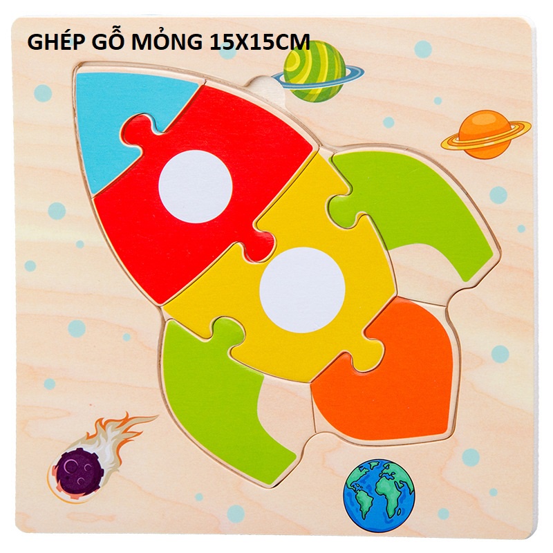 Đồ Chơi Trẻ Em Ghép Hình Nổi 3D Bằng Gỗ Thông Minh Montessori Nhiều Màu Sắc Giúp Bé Sáng Tạo Và Phát Triển Trí Tuệ