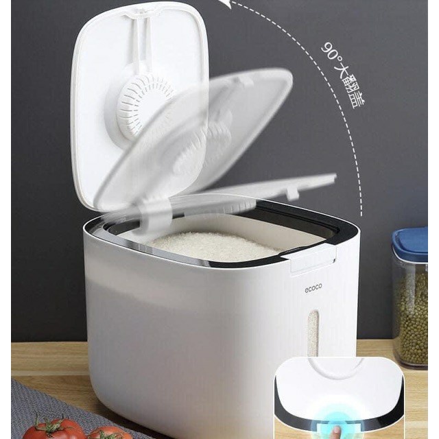 [BH 1 NĂM] Thùng Đựng Gạo, Ngũ Cốc Thông Minh ECOCO- Chống Ẩm, Mối Mọt- Loại 5kg và 10kg- Nhập Khẩu Chính Hãng ECOCO10K