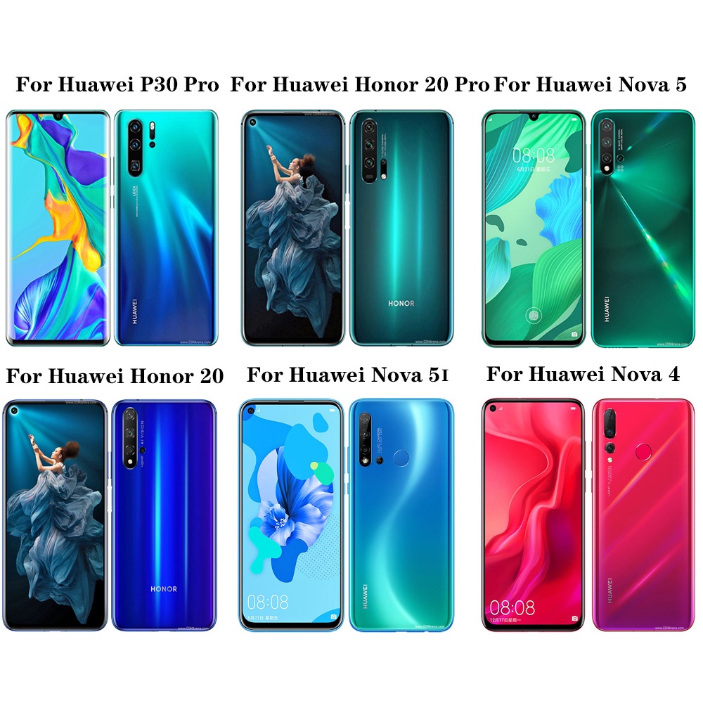 Ốp Điện Thoại Da Pu Viền Silicon Cho Huawei P30 Pro Nova4 5 5T 5I Pro P20 Lite 2019 Huawei Honor 20 20s Pro