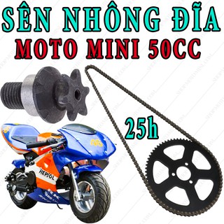 Sên nhông đĩa xe moto mini 50cc mã (25h) | Phụ tùng xe cào cào