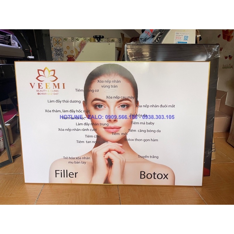 TRANH TIÊM FILLER - BOTOX SANG TRỌNG HIỆN ĐẠI CHO SPA THẨM MỸ VIỆN