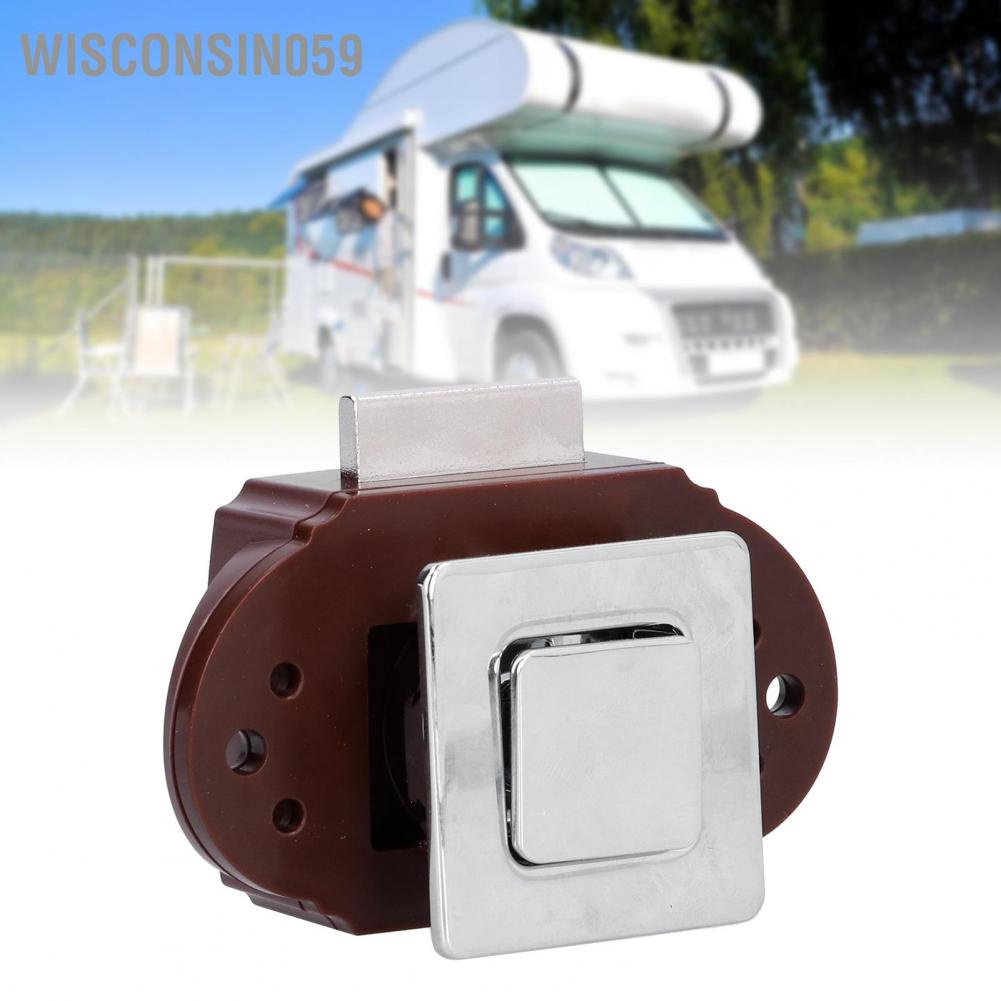 Wisconsin059 Push Button Catch Lock Square Metal Cabinet Keyless Latch Knob for Cupbo