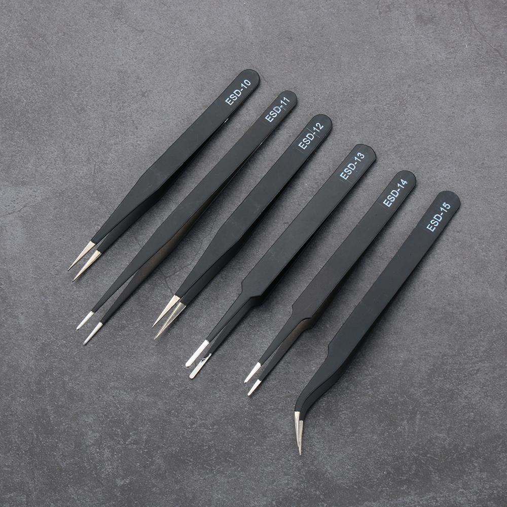 Set 6 Nhíp Đa Năng Chống Tĩnh Điện Bằng Thép Không Gỉ