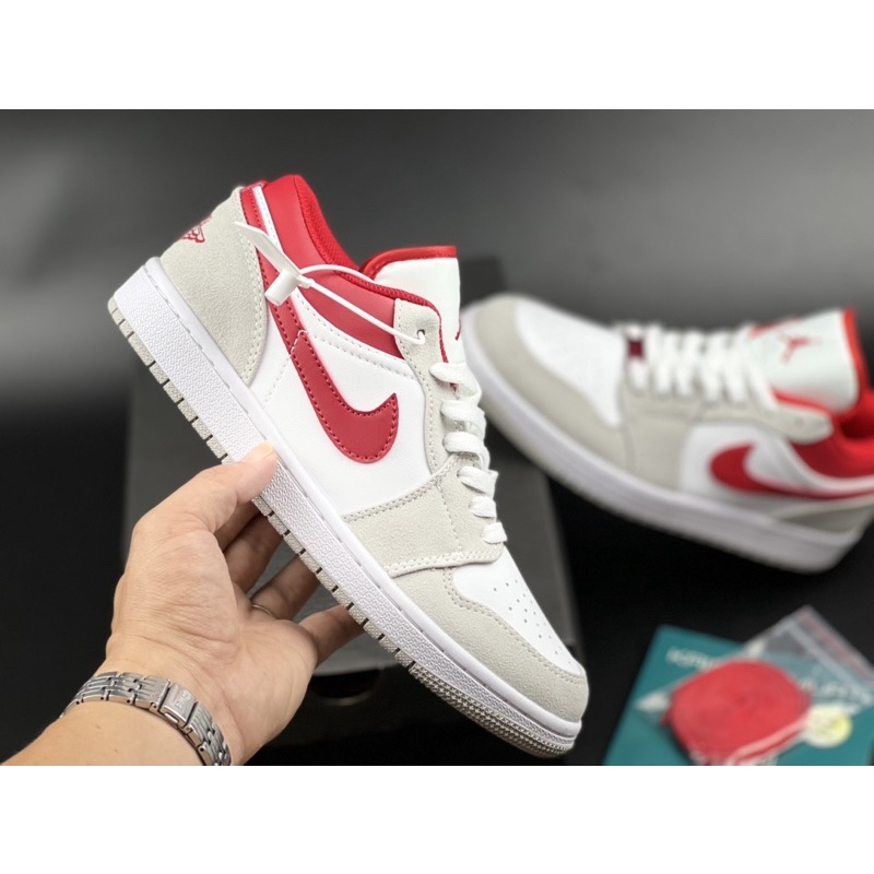 Giày thể thao nam nữ Jordan xám đỏ mẫu mới hot nhất 2022 - J210