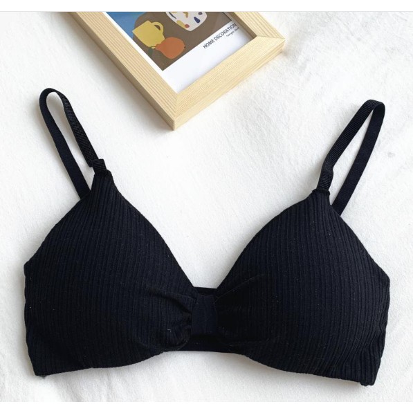 Áo ngực vải cotton không gọng kiểu hàn quốc sexy nâng đẩy ngực cao cấp AOLOT16