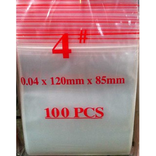 túi zipper số 3 kt 7x10cm