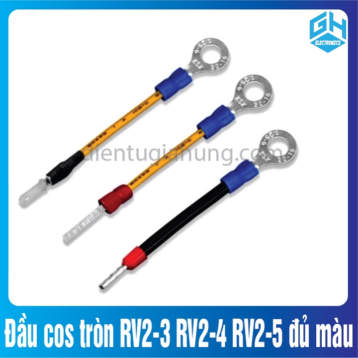 Đầu cos tròn RV2-3 RV2-4 RV2-5 nhiều màu đầu cos chữ o