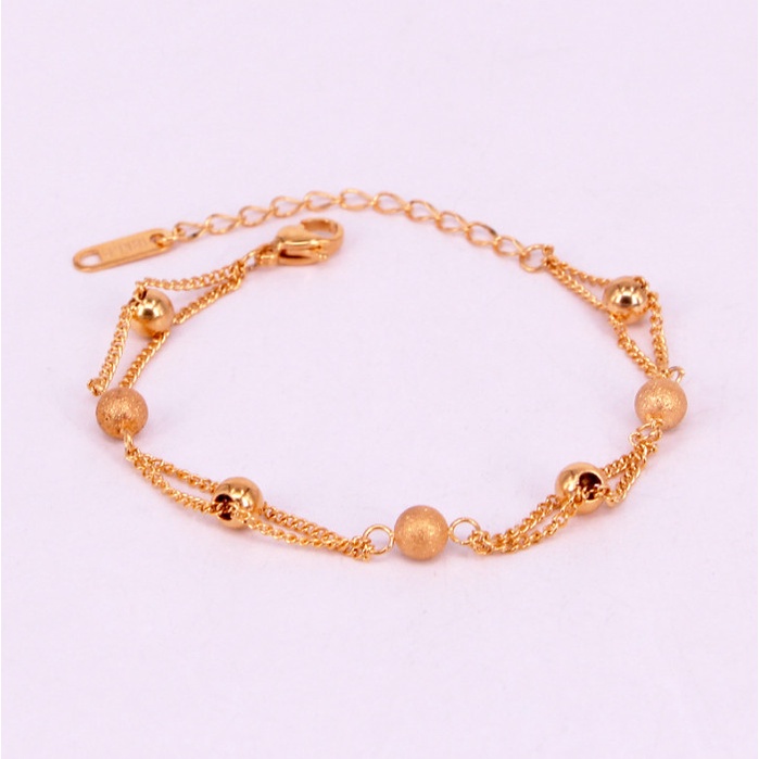 Lắc Tay Trái Châu 2 Tầng Titan Ko Han Rỉ TT 3925