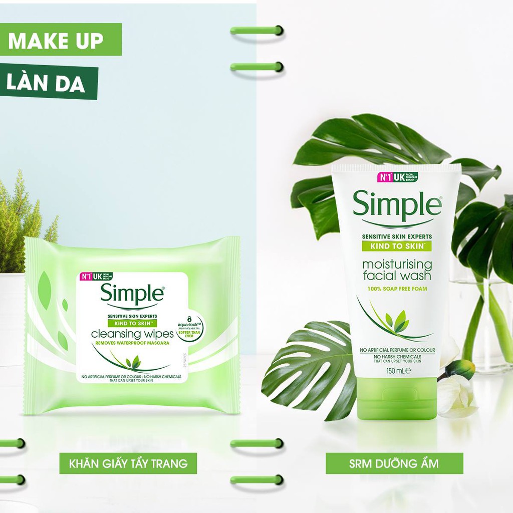 Sữa rửa mặt Simple dành cho da khô - Simple Moisturising Facial Wash 150ml | BigBuy360 - bigbuy360.vn