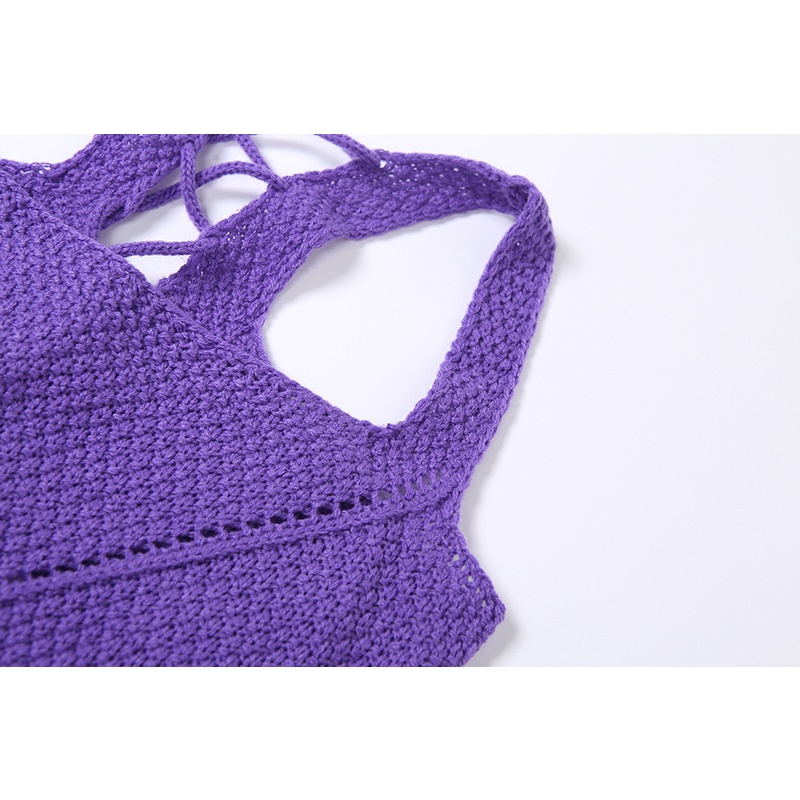 Bộ đồ DUNEA gồm áo lửng hai dây và chân váy dài dệt kim cho nữ