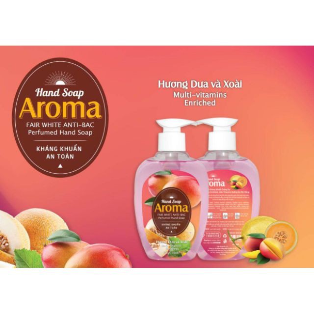 NƯỚC RỬA TAY AROMA 500gr .