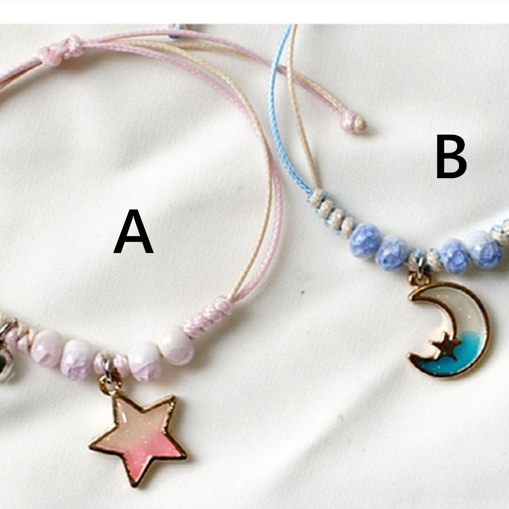 Vòng Tay Hình Mặt Trăng/Ngôi Sao Có Thể Điều Chỉnh Cho Cặp Đôi