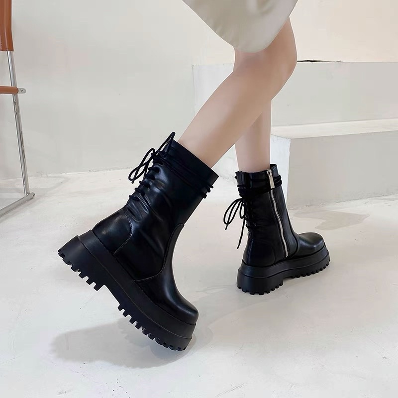 Boots cao cổ dây buộc ulzzang hàng od