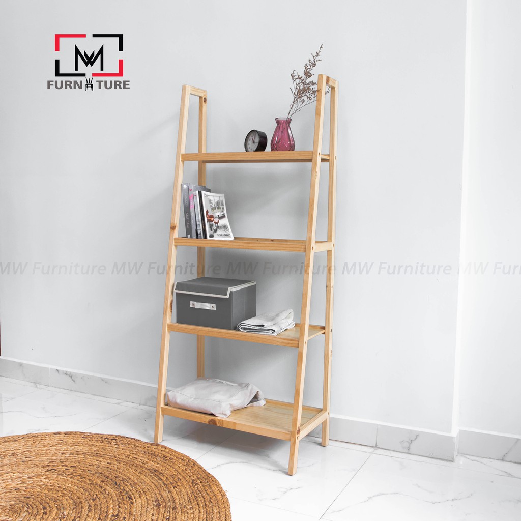 Kệ sách đa năng 4 tầng lắp ráp xuất khẩu hàn quốc MW FURNITURE - Nội thất trang trí