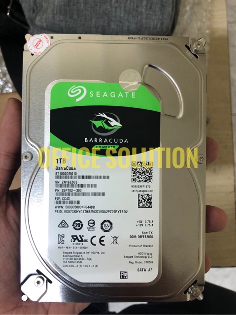 Ổ Cứng HDD Seagate BarraCuda 1TB/64MB/3.5 - ST1000DM010