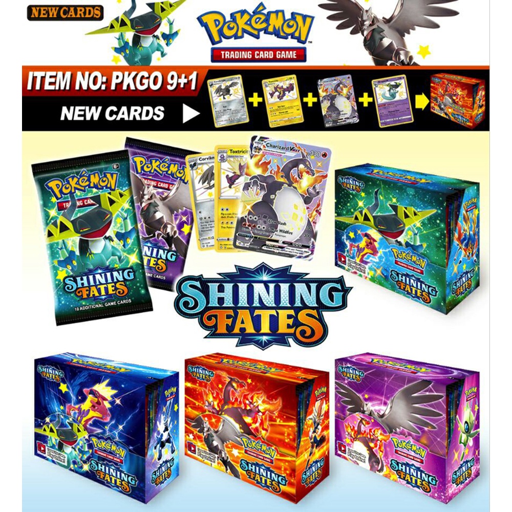 Bộ Thẻ Bài Trò Chơi Pokemon Shining Fate Năm Phát Sáng