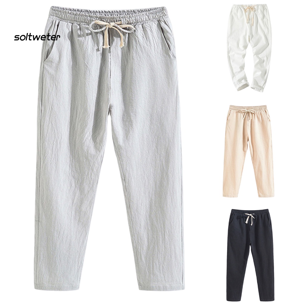 Quần Dài Thể Thao Vải Mỏng Phối Dây Rút Và Túi Cá Tính