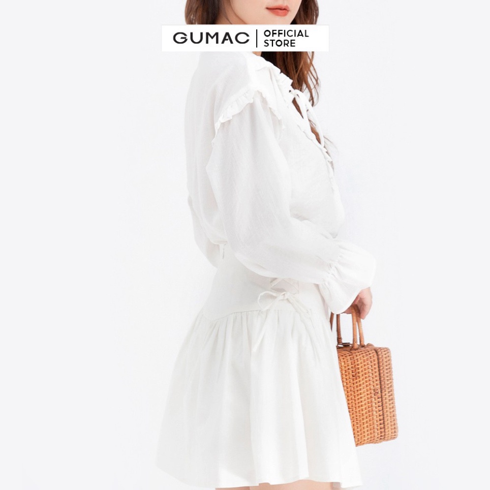 Chân váy xòe đan dây GUMAC VB629 - Hàng mới về