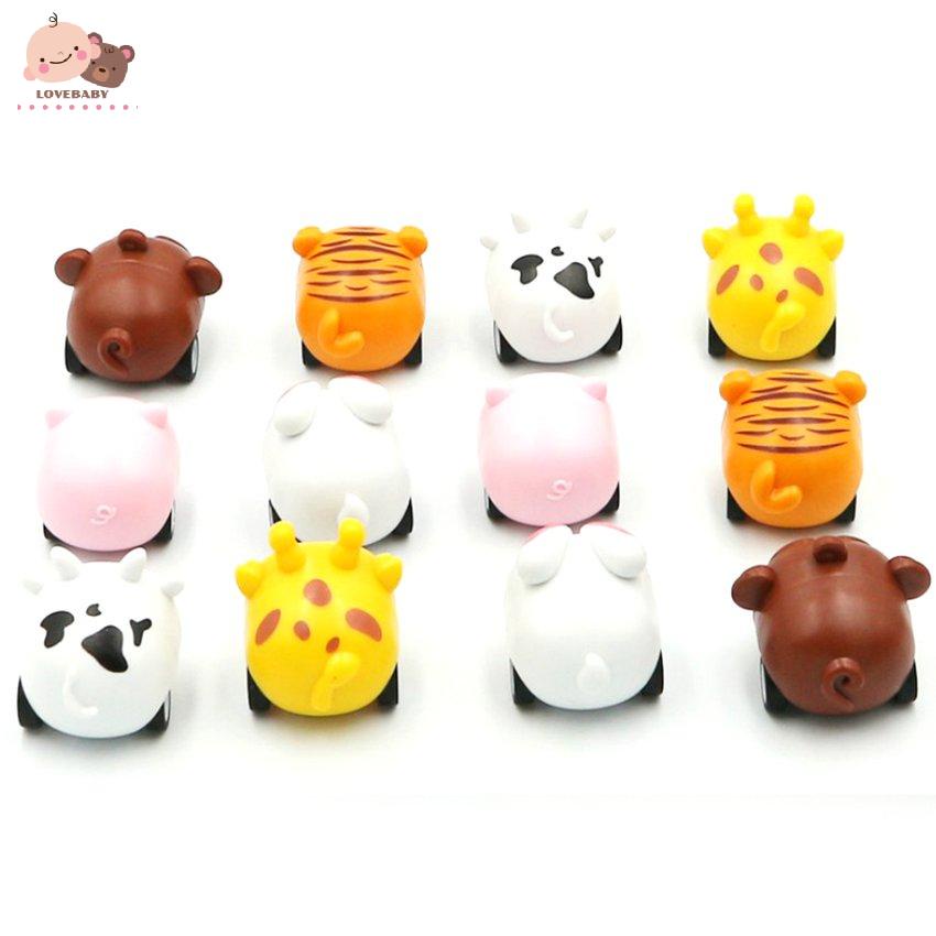 [HOT]Animal Mini Pull Back Car Plastic Puzzle Toy Inertial Mini Car Children Toys
