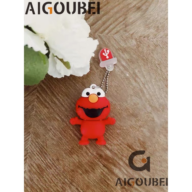 [Spot &amp; COD] USB 2.0 Phim hoạt hình dễ thương Silicone Sesame Street 3 màu Thích hợp cho máy tính xách tay Ổ đĩa USB di động Lightning Drive 1GB 2GB 4GB 8GB 16GB 32GB 64GB 128GB