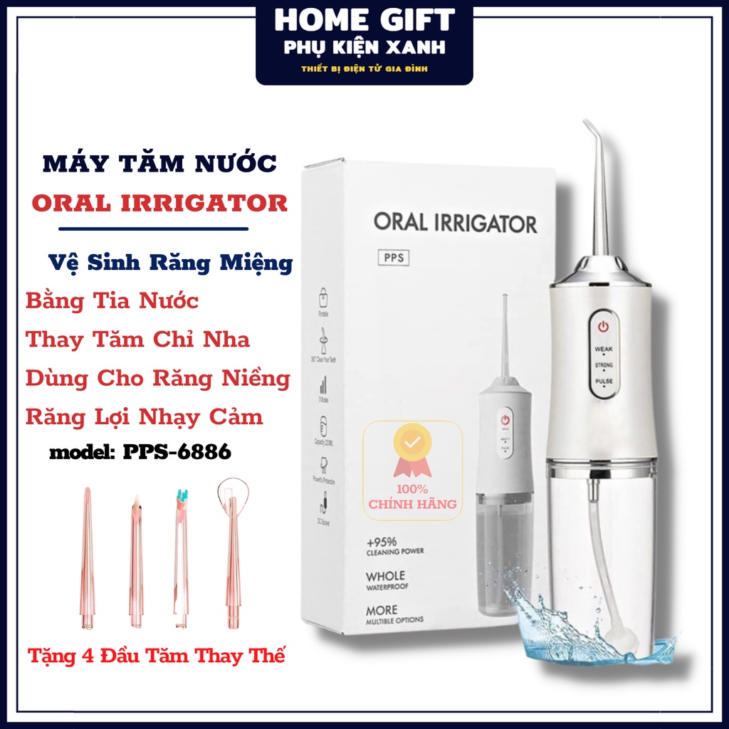 Máy Tăm Nước Oral Chăm Sóc Răng Niềng Nhạy Cảm Với 3 Chế Độ Phun Làm Sạch Răng