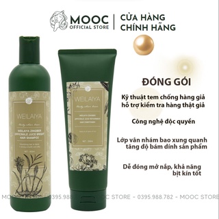 Cặp dầu gội gừng hà thủ ô 400ml + dầu xả gừng hà thủ ô 250ml kích mọc tóc Weilaiya Zingiber Officinale Juice