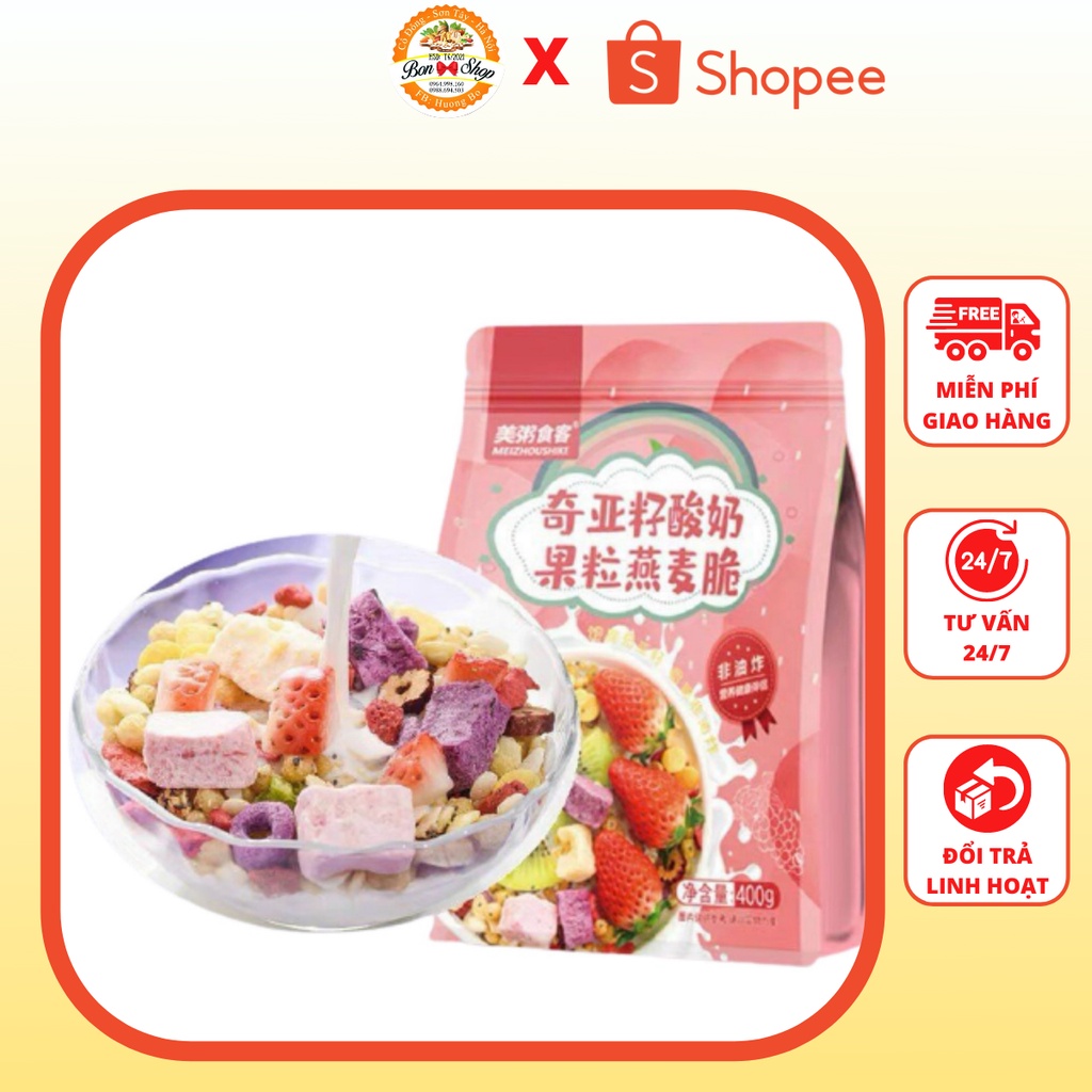 Ngũ Cốc Sữa Chua Hoa Quả Đủ Vị giảm cân, ăn kiêng - sẵn hàng
