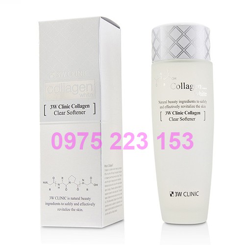 Nước hoa hồng 3W Clinic Collagen White 150ml