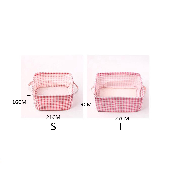 Giỏ màu hồng dễ thương để đựng đồ để bàn tiện lợi