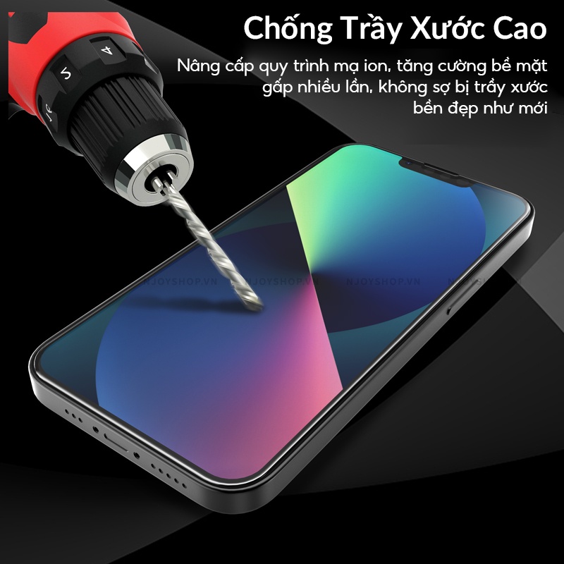 Kính Cường Lực Trong Suốt Zifriend Bull Gen 2 Có Khung Hỗ Trợ Dán Cho IP 13 Pro Max 12 Pro Max Njoyshop