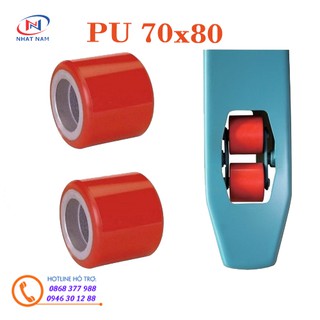Bánh xe nâng tay PU 70x80 giá rẻ