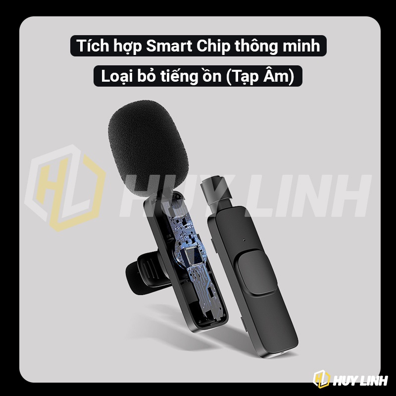 Micro thu âm không dây cho điện thoại - Hỗ trợ Livestream Facebook Youtube Tiktok