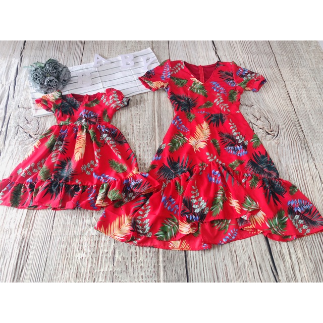Set mẹ bé lá dừa