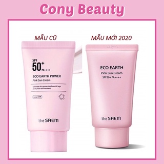 Kem Chống Nắng The Saem Eco Earth Power Pink Sun Cream SPF 50+ PA++++