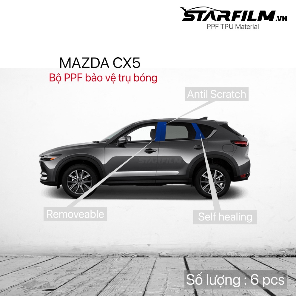 Bộ PPF bảo vệ chống xước trụ bóng STARFILM cho Mazda CX5