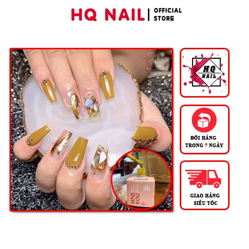 Sơn gel vàng Hàn Quốc cực xinh mẫu nail HOT 2020