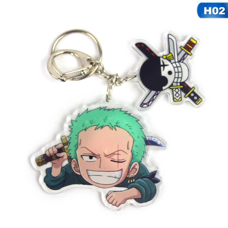 Ruowan Móc Khóa Nhựa Acrylic Hình Nhân Vật Roronoa Zoro Trong One Piece 9779